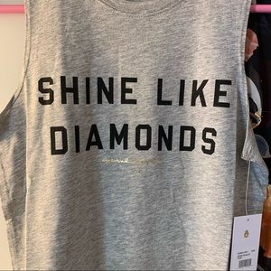 spiritual gangster shine like diamonds muscle tank